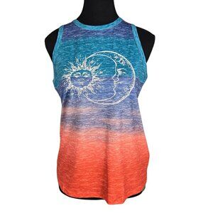 NWT | Remidoo Sun and Moon Ombré Graphic Tank Top | Celestial | Small